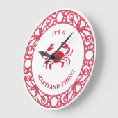 Het is een MARYLAND THING (CRABS) wandklok (Hoek)