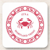 HET IS EEN MARYLAND THING (KRABBEN) Hard plastic o Bier Onderzetter (Voorkant)