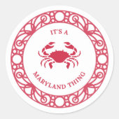 HET IS EEN MARYLAND THING (KRABBEN) Sticker (Voorkant)