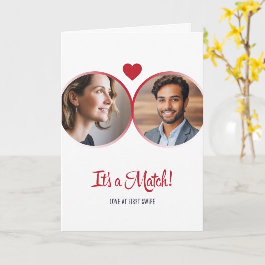 Het is een Match - Aanpasbare Valentijnsdag Kaart (Gele Bloem)