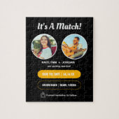Het is een match | Foto Save the Date Puzzle Legpuzzel (Verticaal)