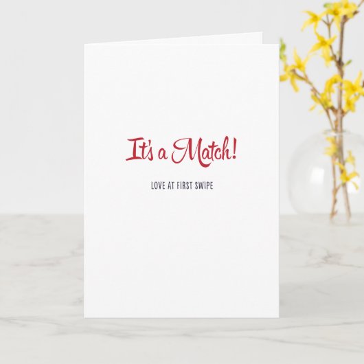 Het is een Match - Valentijnsdag Kaart (Gele Bloem)