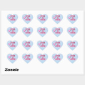Het is een meisje 3D tekst ster Hart Sticker (Vel)