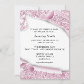 Het is een meisje aangepaste foto roze glitter Bab Kaart (Achterkant)