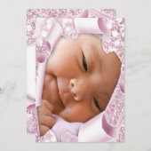 Het is een meisje aangepaste foto roze glitter Bab Kaart (Voorkant / Achterkant)