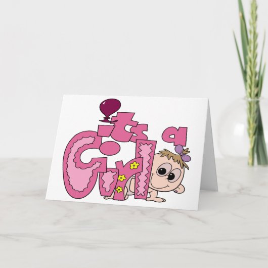 Het is een meisje aankondiging (Voorkant)