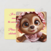 Het is een meisje. aankondiging (Voorkant / Achterkant)