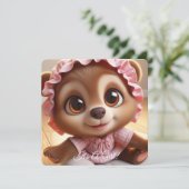 Het is een meisje. aankondiging (Staand voorkant)