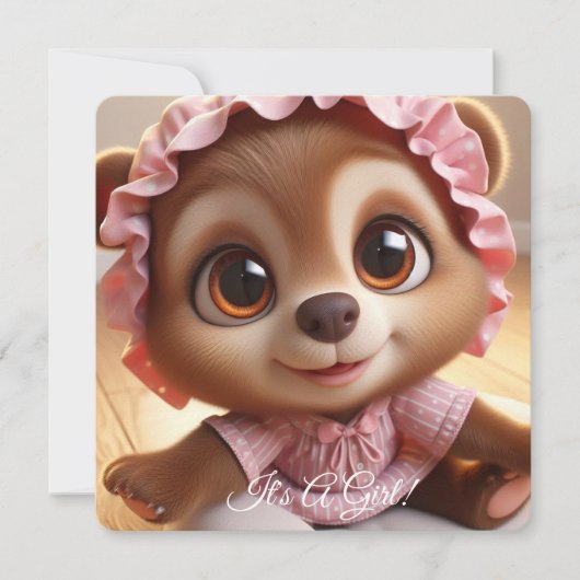 Het is een meisje. aankondiging (Voorkant)