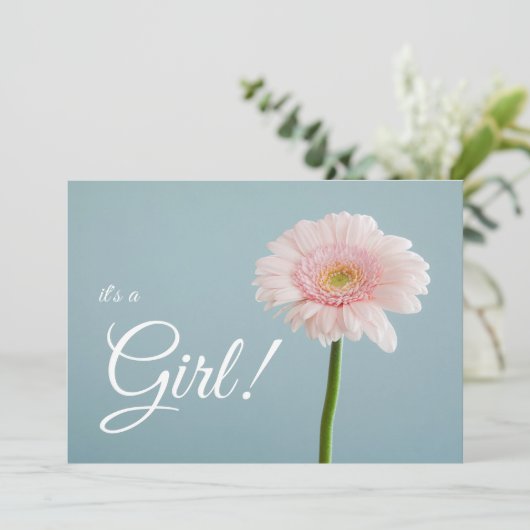 Het is een meisje! aankondiging (Staand voorkant)