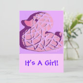 Het is een meisje. aankondiging (Staand voorkant)