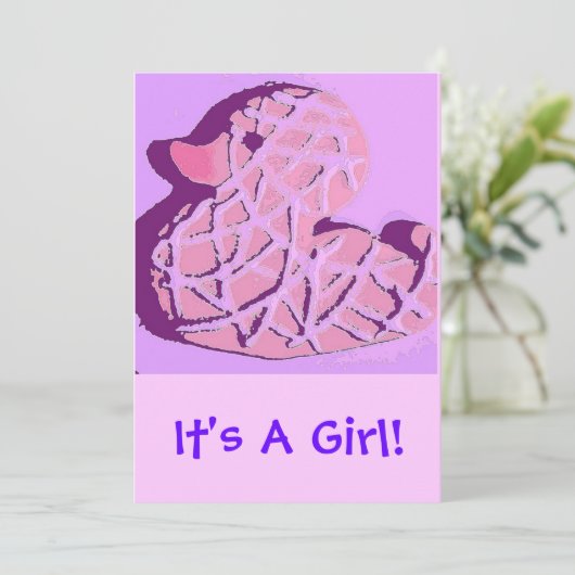 Het is een meisje. aankondiging (Staand voorkant)