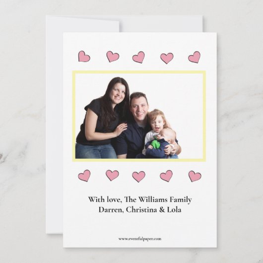 Het is een meisje - Aankondiging geboorte (Achterkant)