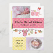 Het is een meisje - Aankondiging geboorte (Voorkant / Achterkant)