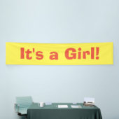 Het is een meisje - Aankondiging geboorte Spandoek (Beurs)