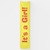 Het is een meisje - Aankondiging geboorte Spandoek (Verticaal)