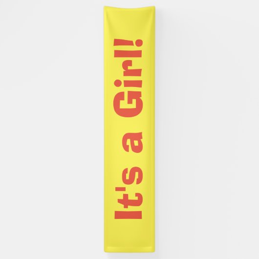 Het is een meisje - Aankondiging geboorte Spandoek (Verticaal)