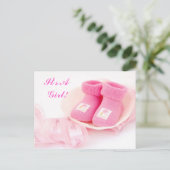 Het is een meisje! Aankondiging Kaart (Staand voorkant)