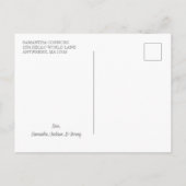 Het is een meisje! Aankondiging van warme roze Bab (Achterkant)