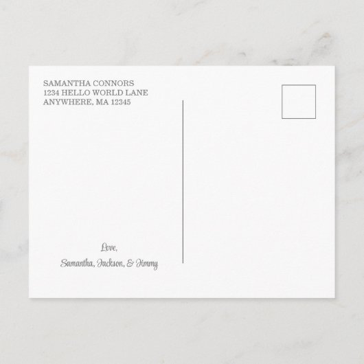 Het is een meisje! Aankondiging van warme roze Bab (Achterkant)