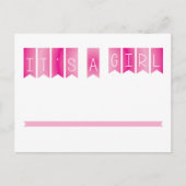 Het is een meisje aankondigingskaart (Voorkant)