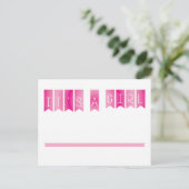 Het is een meisje aankondigingskaart (Staand voorkant)