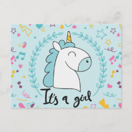 Het is een meisje aankondigingskaart