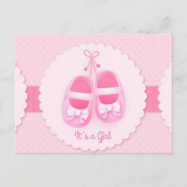 Het is een meisje aankondigingskaart