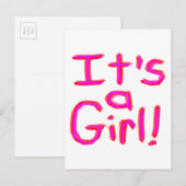 Het is een meisje! aankondigingskaart (Voorkant / Achterkant)