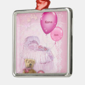 Het is een meisje! (aanpasbaar) metalen ornament (Links)