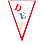 Het is een meisje ABC primaire kleuren bunting ban Vlaggetjes (Tweede vlag)