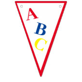 Het is een meisje ABC primaire kleuren bunting ban Vlaggetjes (Eerste vlag)