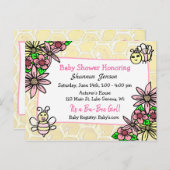 Het is een meisje Ba-bee Baby Shower Uitnodigingen (Voorkant / Achterkant)