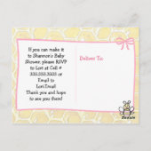 Het is een meisje Ba-bee Baby Shower Uitnodigingen (Achterkant)