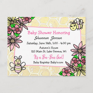 Het is een meisje Ba-bee Baby Shower Uitnodigingen