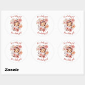 Het is een meisje baby aankondiging sticker (Vel)