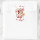 Het is een meisje baby aankondiging sticker (Tas)