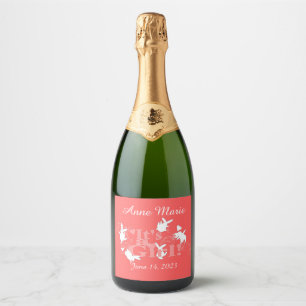 Het is een meisje. Baby Bandenetiket Sparkling Wijnetiket