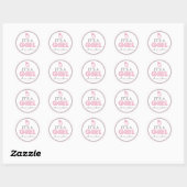 Het is een meisje Baby fles gunst Sticker (roze/gr (Vel)