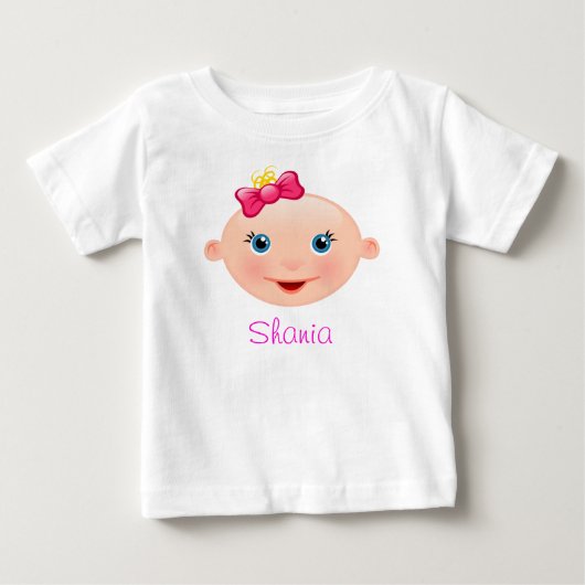 Het is een meisje baby gezicht roze (Voorkant)