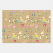 "Het is een meisje" Baby kleding illustratie Inpakpapier Vel (Voorkant 2)