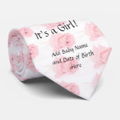 Het is een meisje! Baby meisje geboorte aankondigi Stropdas (Opgerold)