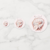 Het is een meisje! Baby meisje in een kast Confetti (Achterkanten)