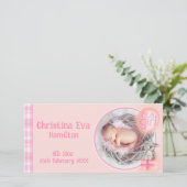 "Het is een meisje" baby-pasgeborene Aankondiging (Staand voorkant)