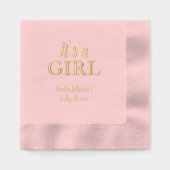 Het is een meisje Baby shower Baby gender reveal p Folie Servetten (Voorkant)