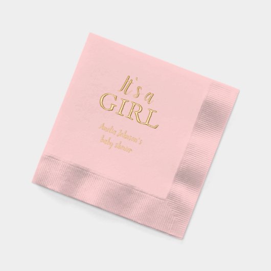 Het is een meisje Baby shower Baby gender reveal p Folie Servetten (Links)