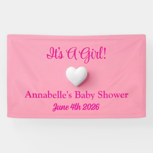 Het is een meisje Baby shower banner (Horizontaal)