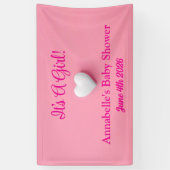 Het is een meisje Baby shower banner (Verticaal)