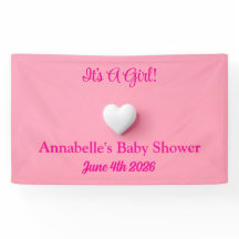 Het is een meisje Baby shower banner