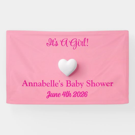 Het is een meisje Baby shower banner (Horizontaal)
